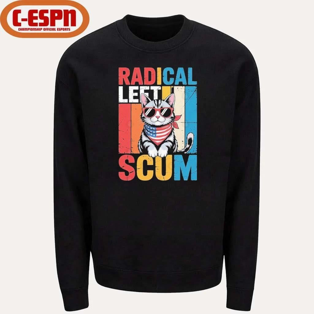 Radical Left Scum Cat Retro T-Shirt