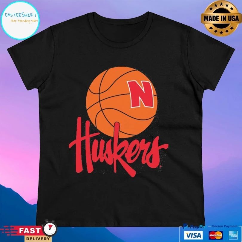 Nebraska Cornhuskers 1990s Basketball Logo T-shirts