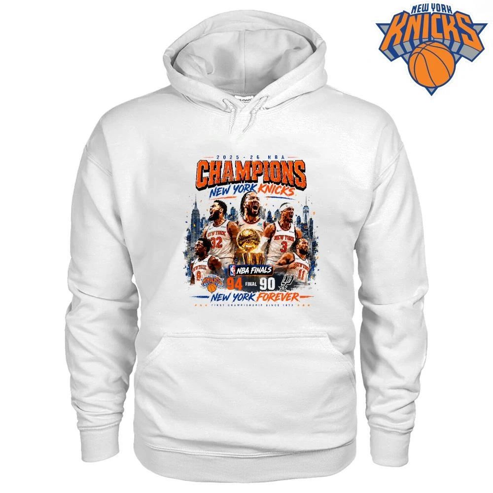 New York Knicks Champions NBA 2026 Jalen Brunson Karl Anthony Towns Josh Hart New York Forever Basketball Shirt