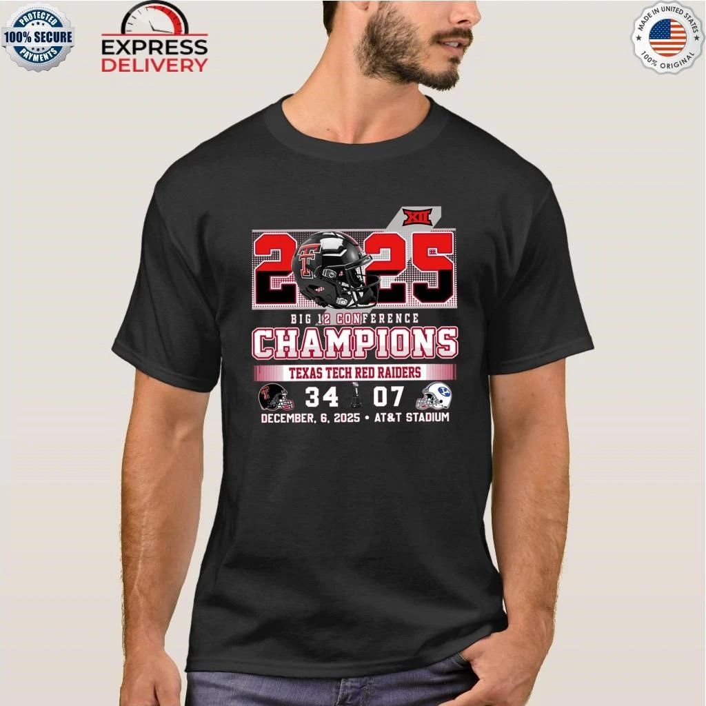 Big 12 Conference Champions Texas Tech Red Raiders 34 BYU 07 Shirt