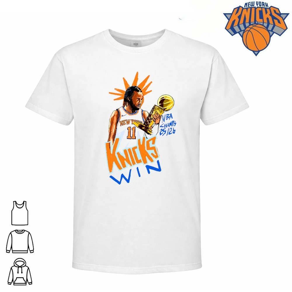 Jalen Brunson Holding Larry O Brien Trophy New York Knicks Win Art Shirt