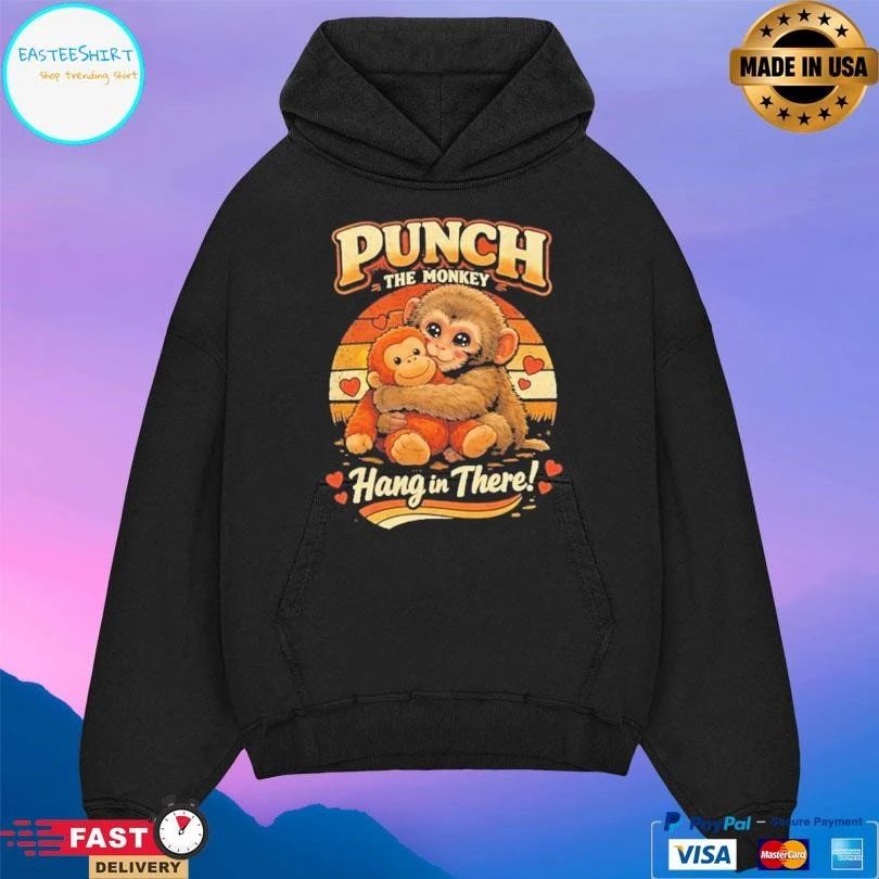 Punch The Monkey Hang In There Animal T-shirts