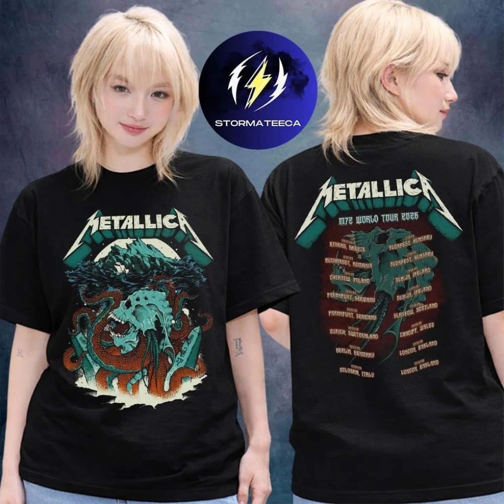 Metallica M72 World Tour 2026 72 Seasons European Tour Dates Shirt