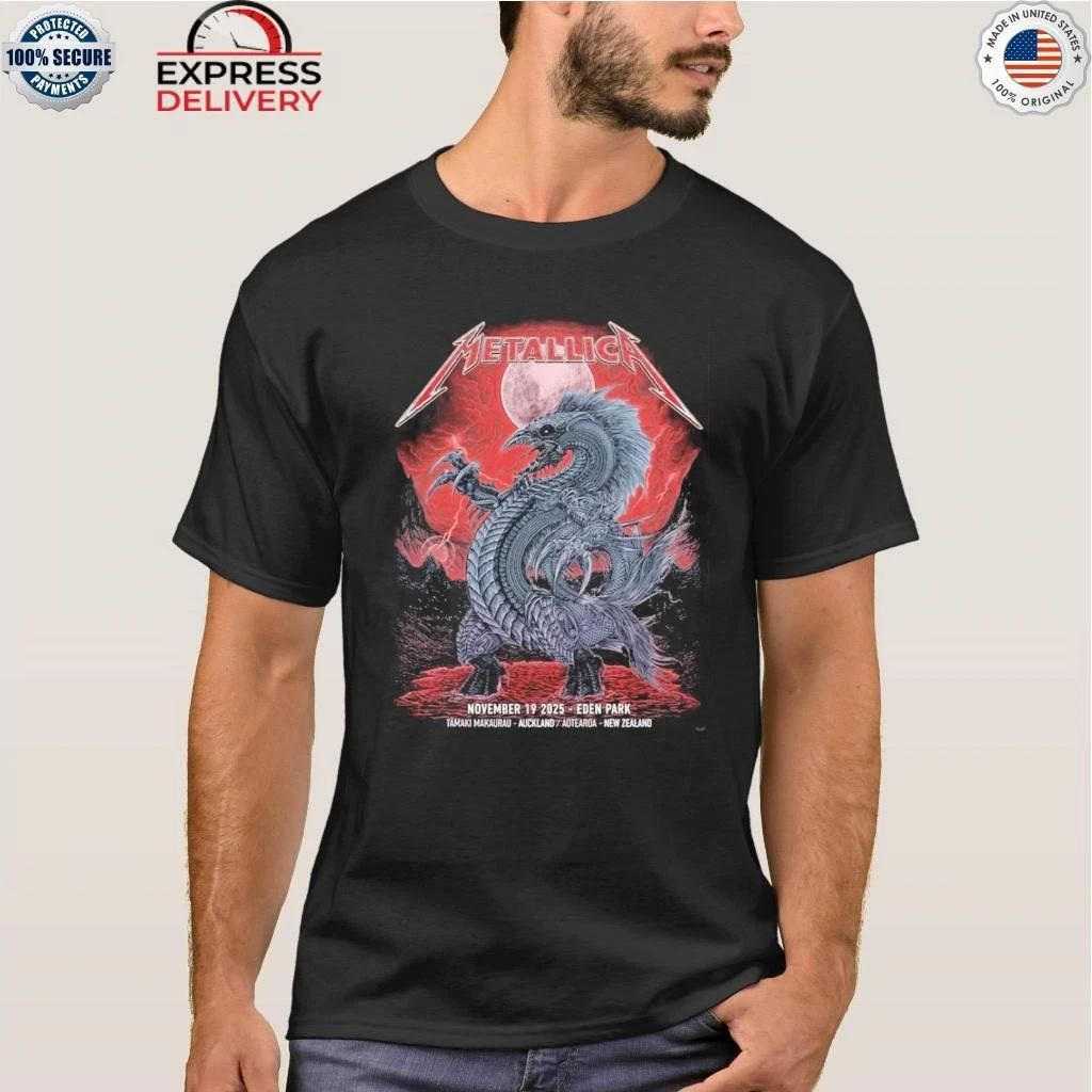 Metallica Tamaki Makaurau Auckland 2025 Aotearoa New Zealand Eden Park M72 World Tour Shirt
