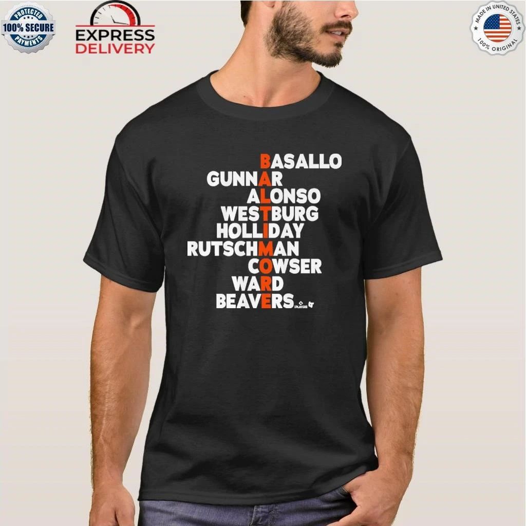 Baltimore Baseball Names 2026 Shirt