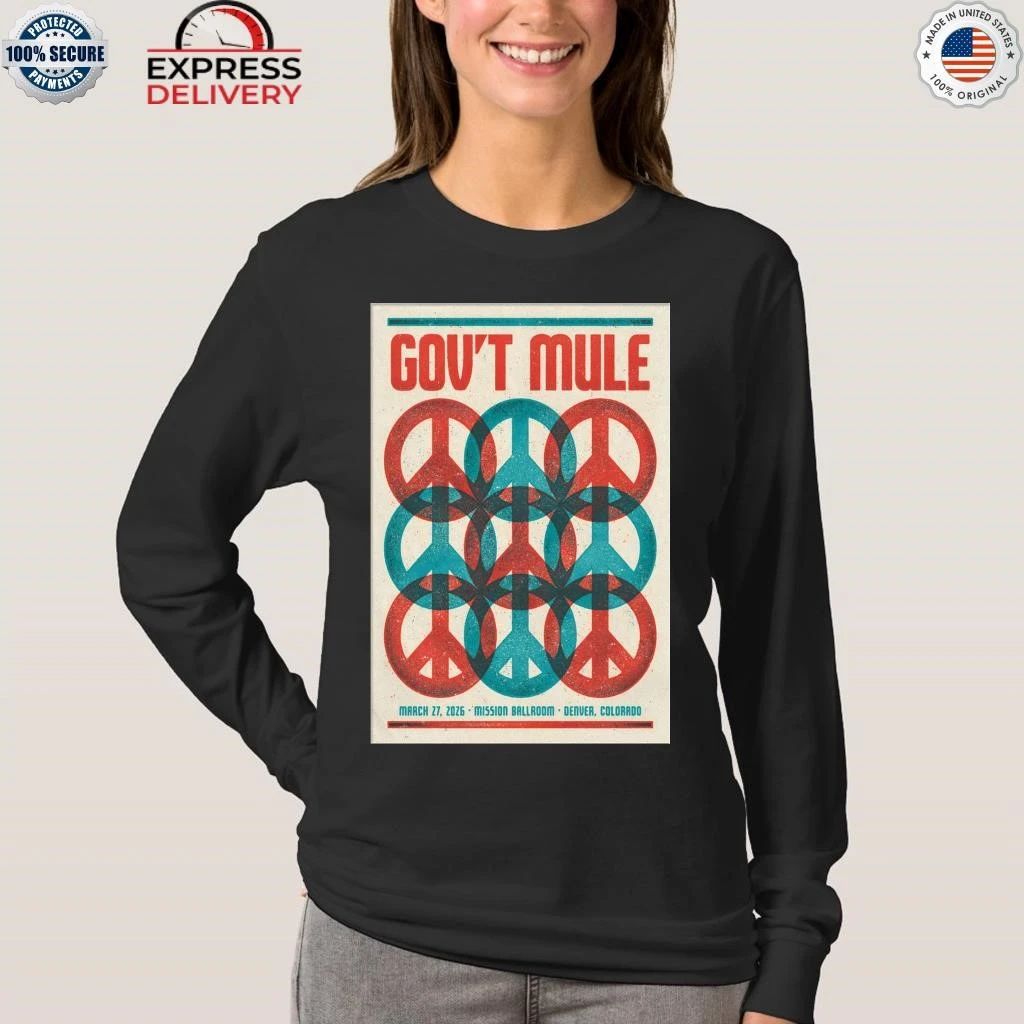 Gov’t Mule Denver CO 3 27 2026 Tour Shirt