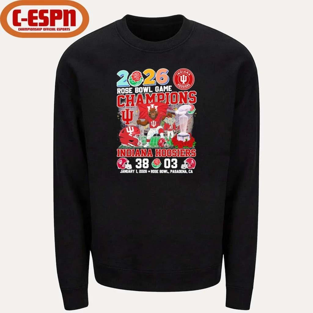 2026 Rose Bowl Game Champions Indiana Beat Alabama 38-3 Shirt