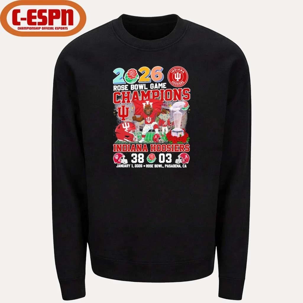 2026 Rose Bowl Game Champions Indiana Beat Alabama 38-3 Shirt