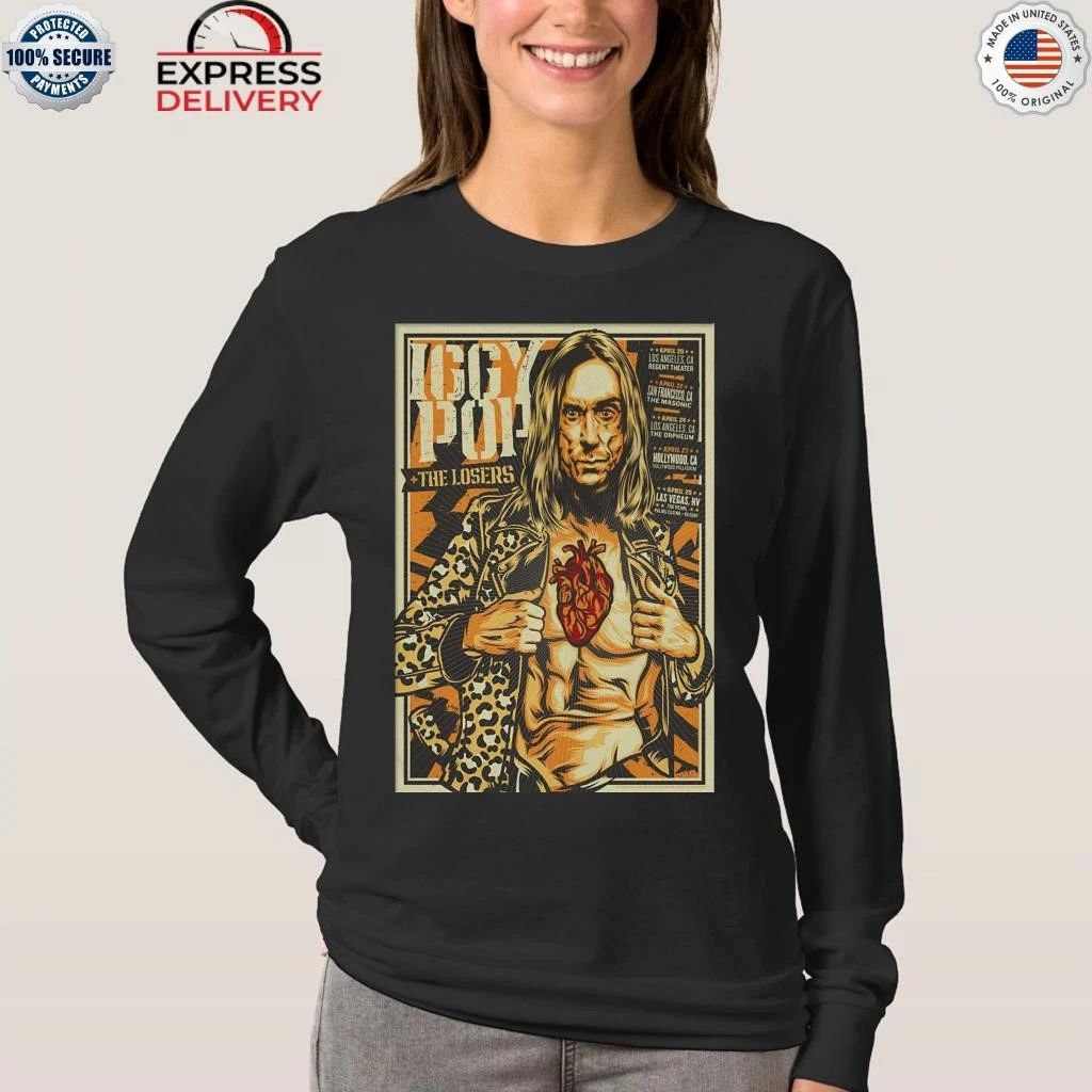 Iggy Pop With The Losers California Tour April 2025 Shirt