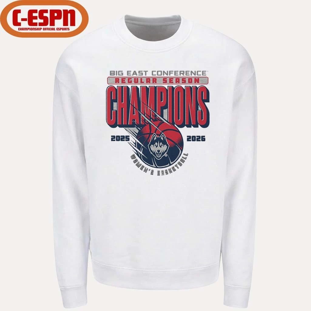 Uconn Huskies Women’s Basketball 2026 Big East Regular Season Champions T-Shirt