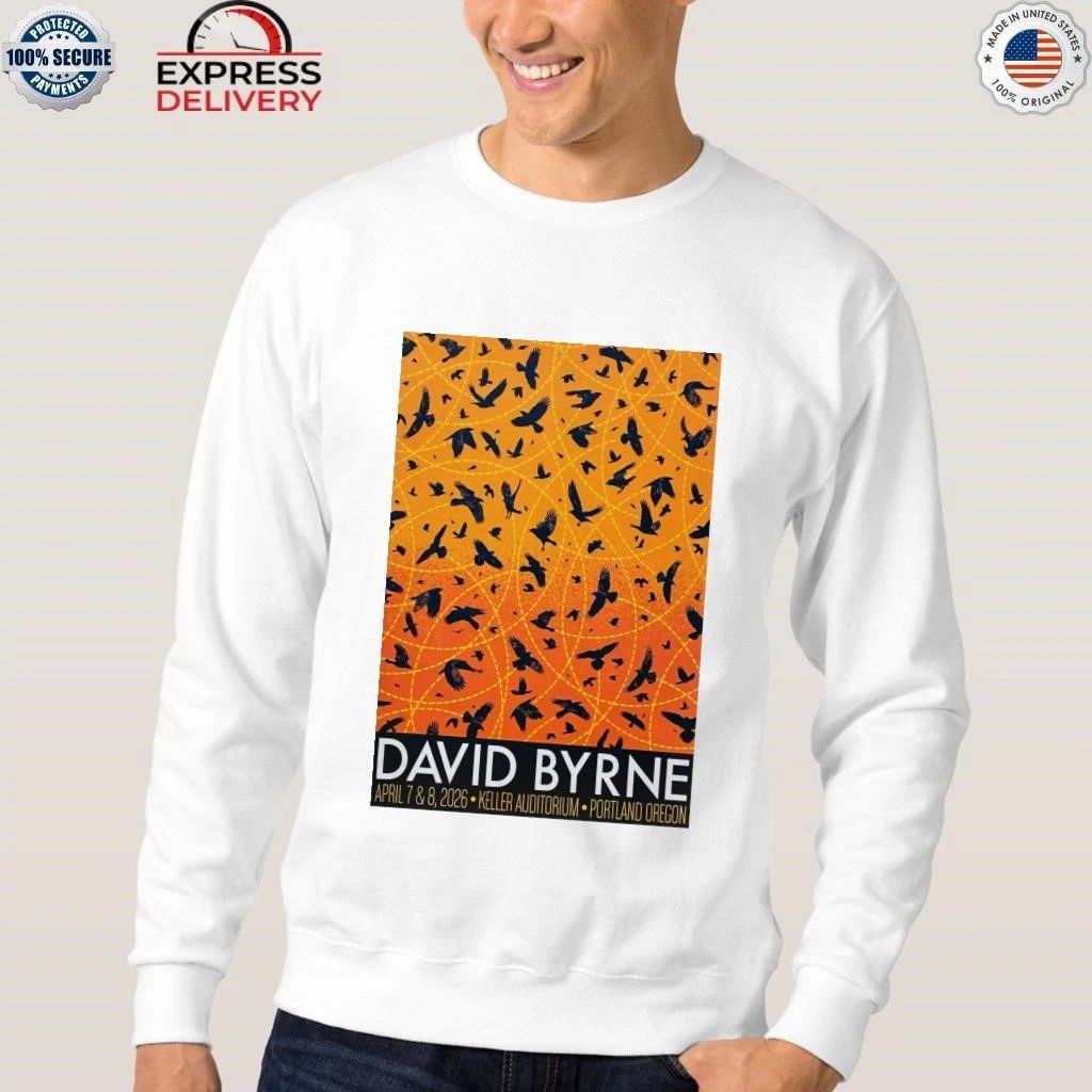 David Byrne Apr 7-8 2026 Portland, Keller Auditorium Shirt