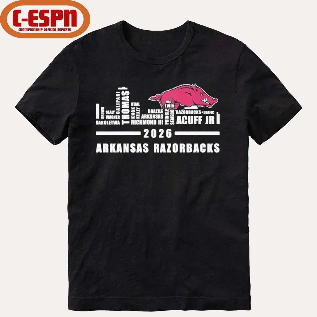 Arkansas Basketball Skyline Player Names 2026 Shirt