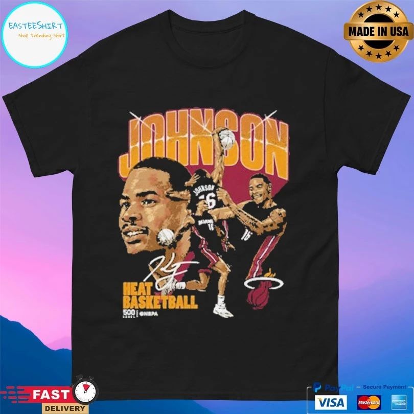 Keshad Johnson Miami Heat Basketball Collage T-shirts