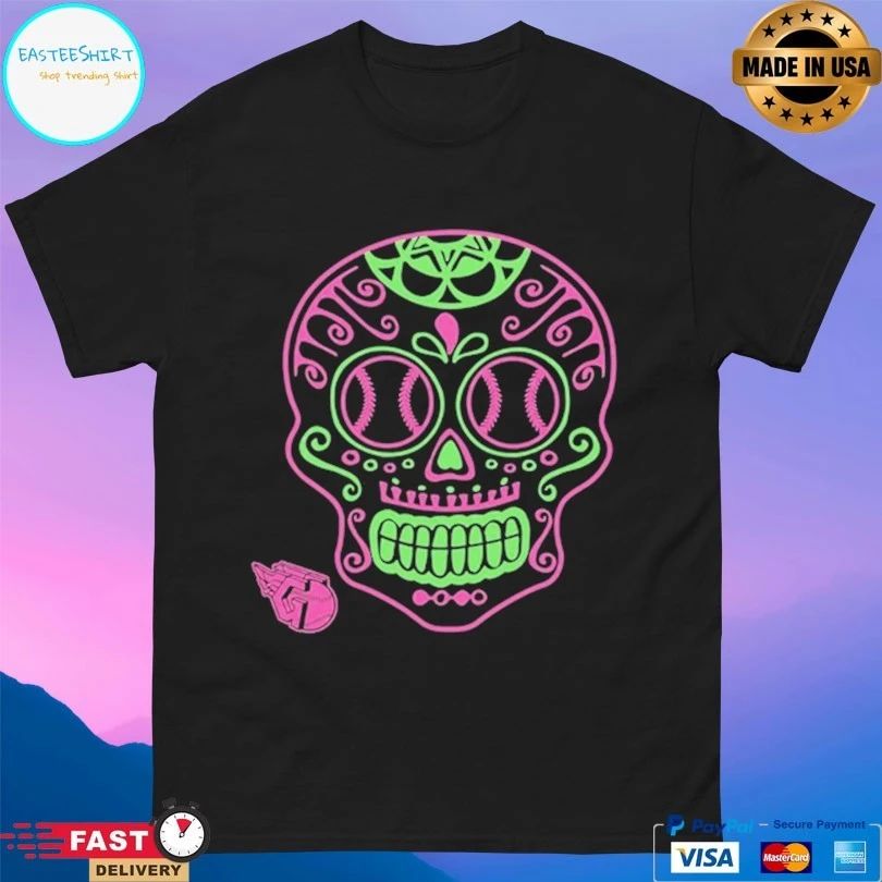 Cleveland Guardians Luxe Signature Knit Sugar Skull T-shirt