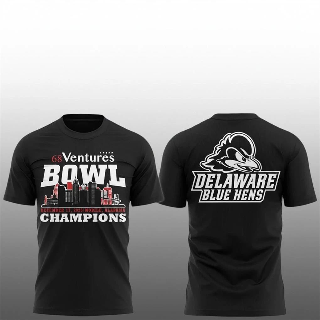 Delaware Football 68 Ventures Bowl Bowl Champions Shirt