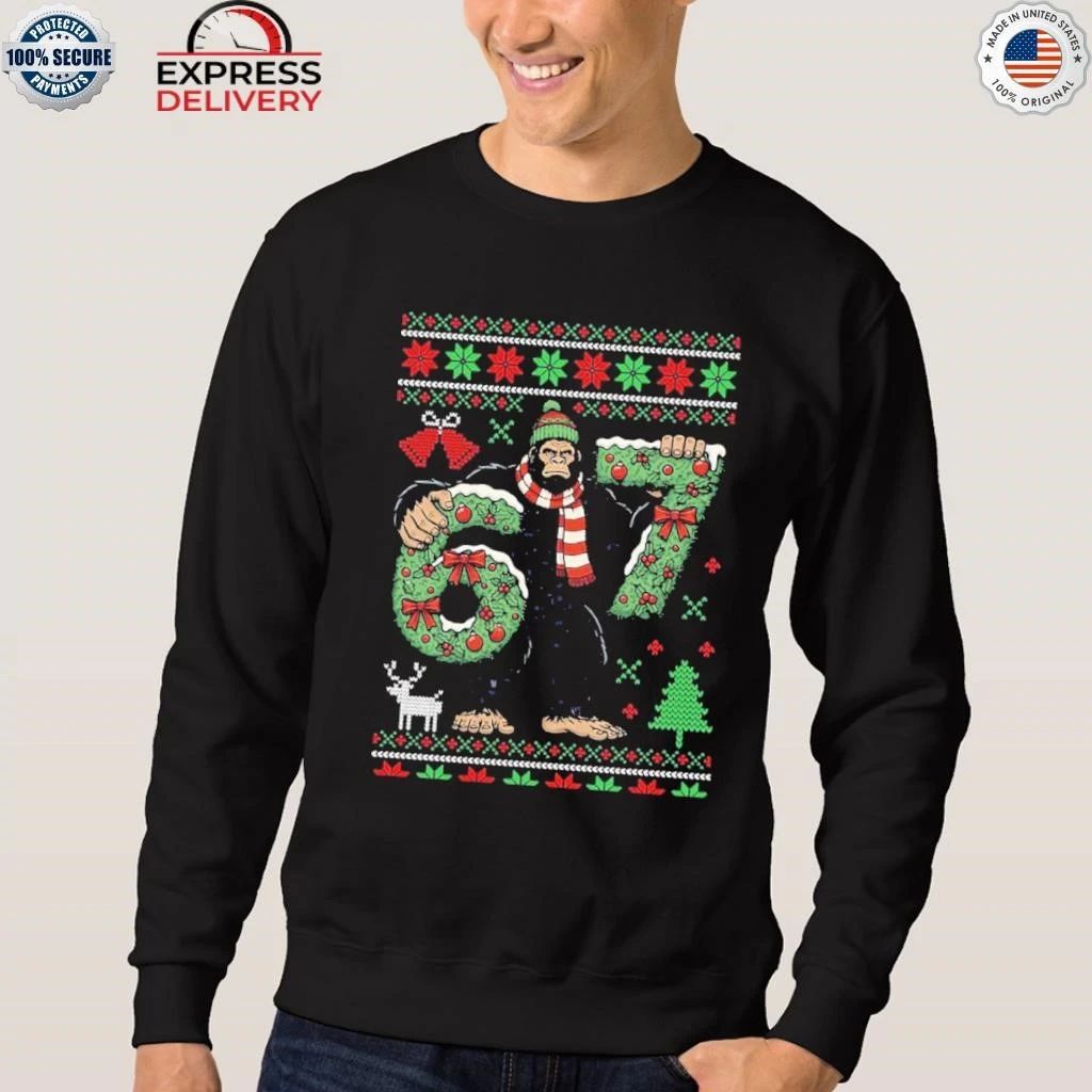Bigfoot 67 Ugly Christmas Shirt