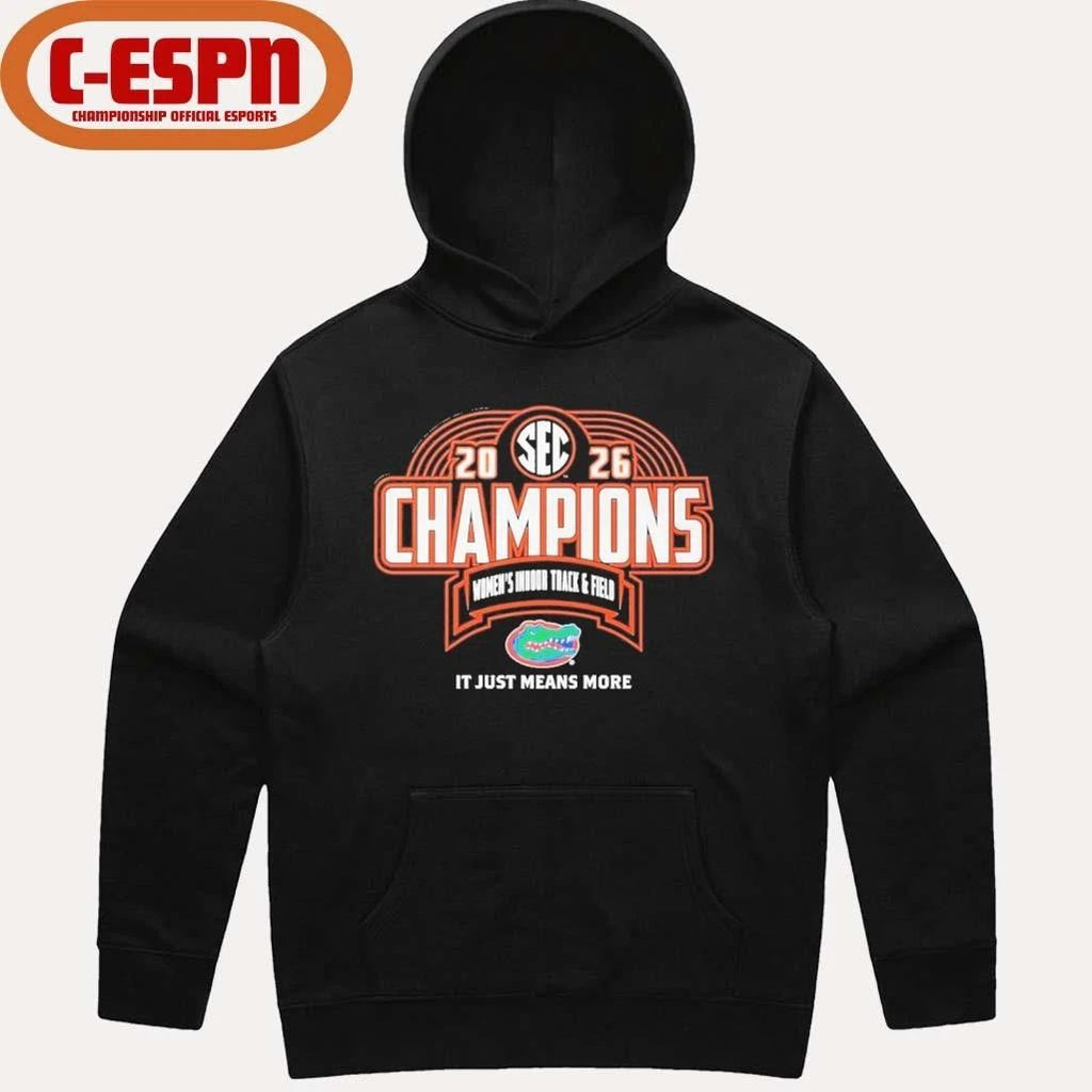 Florida Gators 2026 SEC Women’s Indoor Track & Field Champions Locker Room T-Shirt