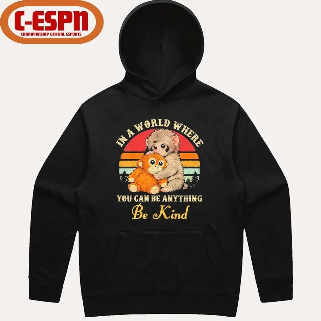 Punch Monkey In A World Where You Can Be Anything Be Kind Shirt