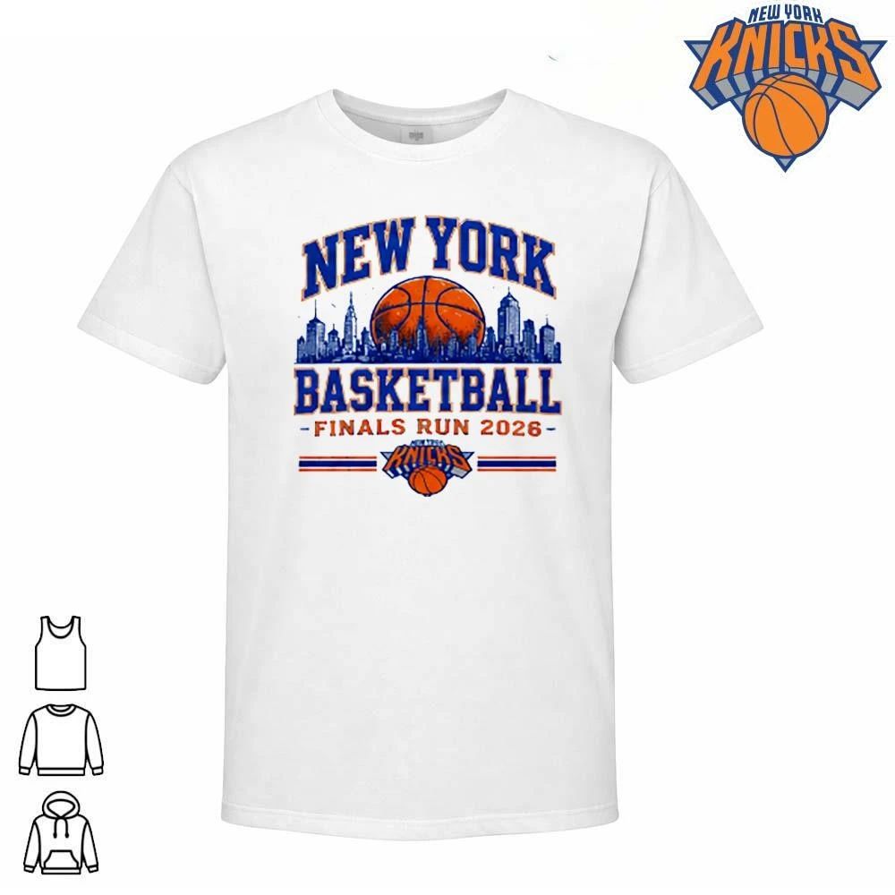 New York Knicks Basketball Finals Run 2026 Skyline Retro 90s Vintage NBA Finals 2026 Shirt