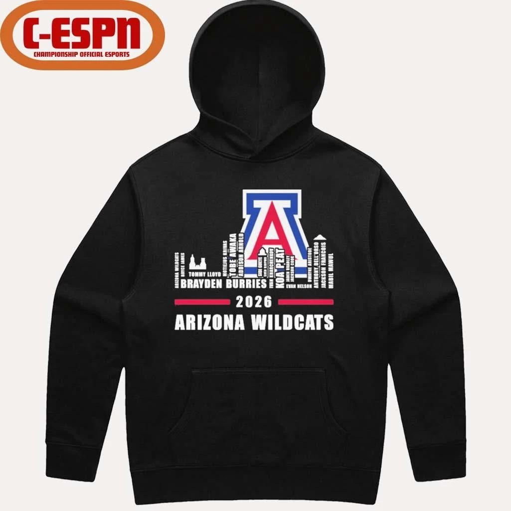 Arizona Basketball Skyline Player Names 2026 Shirt