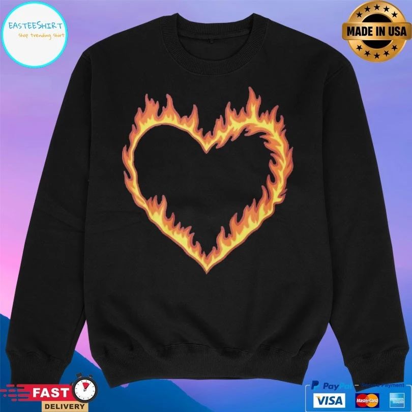 High Potential Morgan Croft Fire Heart T-shirts