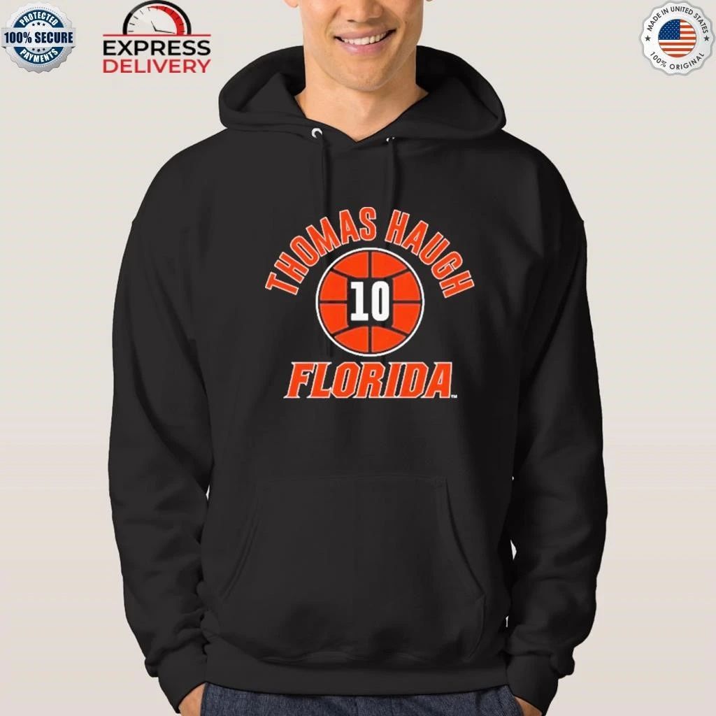 Florida Basketball Thomas Haugh Name Number Ball Shirt
