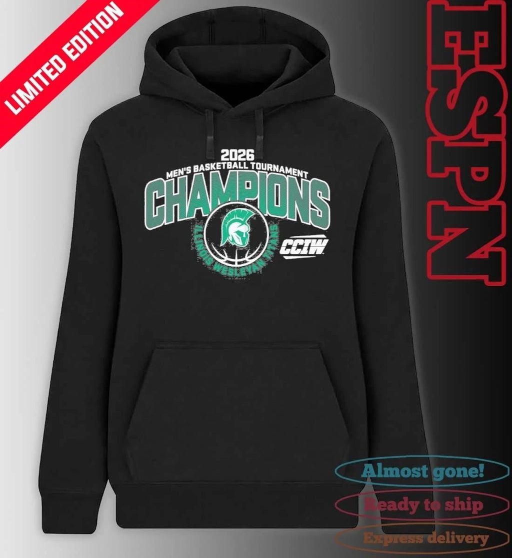 Illinois Wesleyan University Men’s Basketball 2026 CCIW Tournament Champions T-Shirt