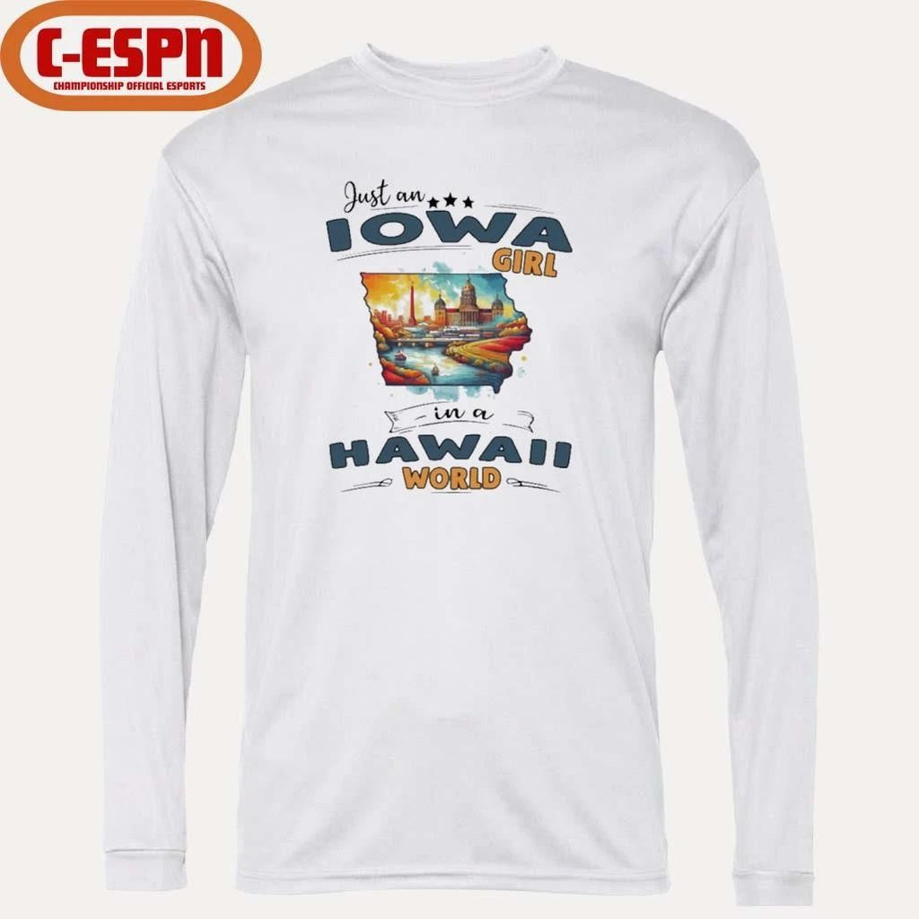 Just An Iowa Girl In A Hawaii World Retro Shirt