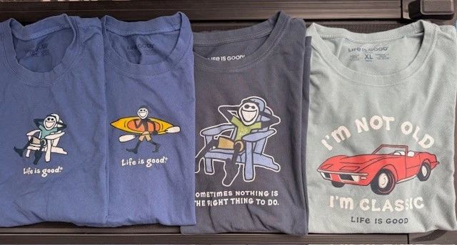 Life is Good mens tees XL - 4 count