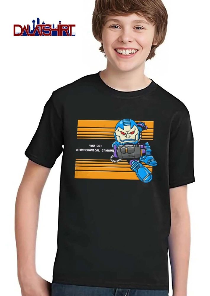 You Got Biomechanical Cannons Cartoon Apocalypse Character Mega Man Pose shirt