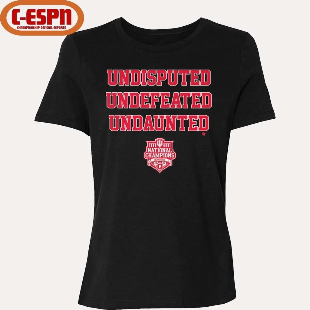 IU Football Undisputed Undefeated Undaunted CFP National Champions T-Shirt