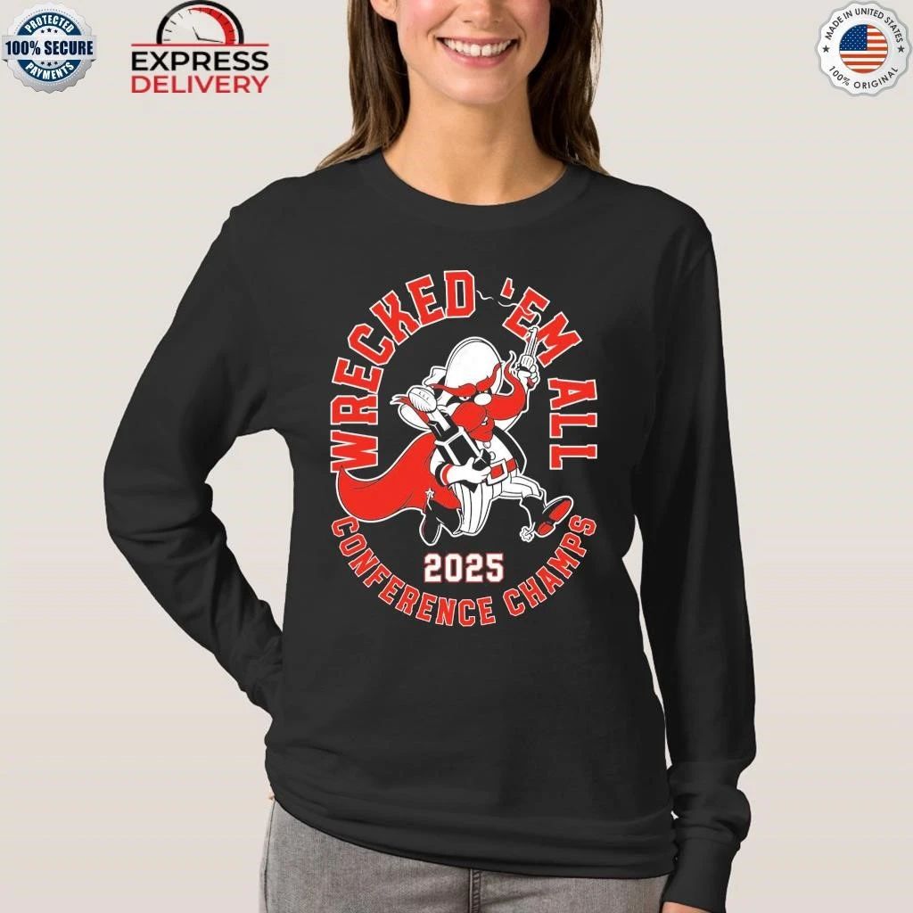 Texas Tech Red Raiders Wreck Em All 2025 Conference Champs Shirt