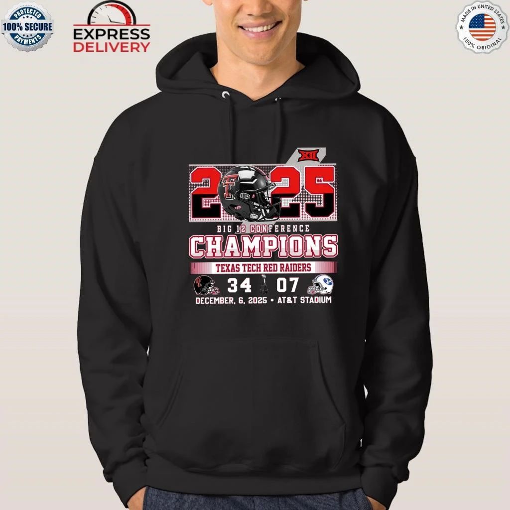 Big 12 Conference Champions Texas Tech Red Raiders 34 BYU 07 Shirt