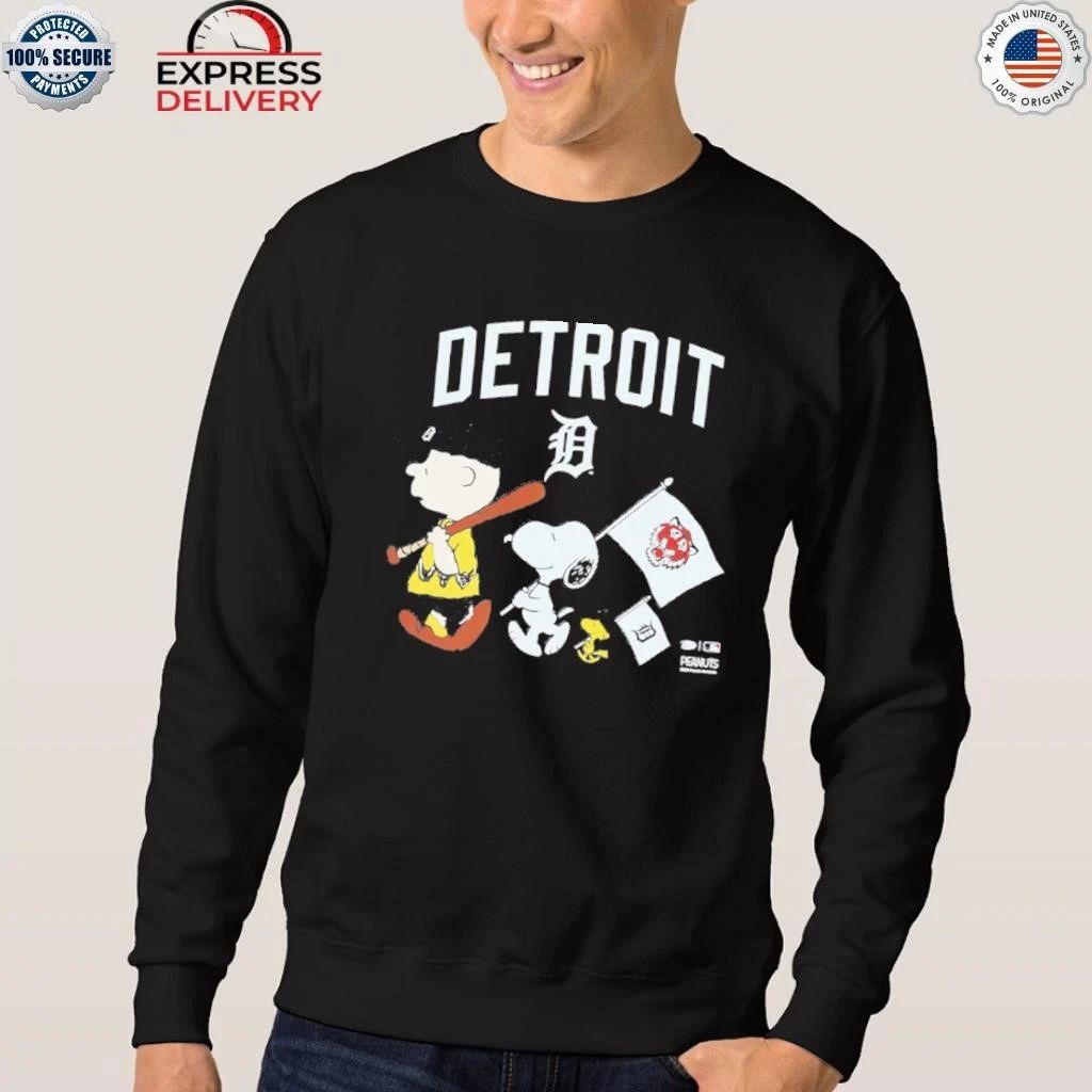 Detroit Tigers Peanuts Flag Shirt