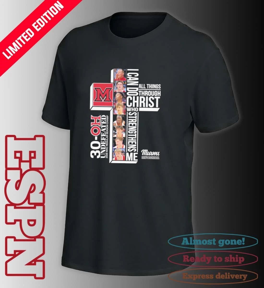 Miami Redhawks Basketball I Can Do All Things Through Christ Who Strengthens Me Shirt