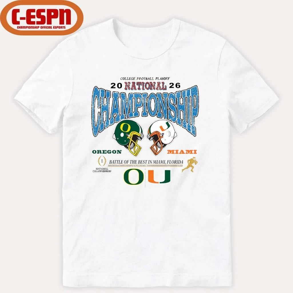 Oregon Vs Miami 2026 CFP National Championship T-Shirt