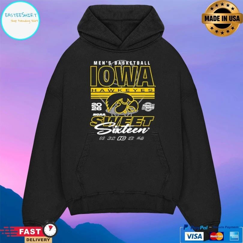 Iowa Hawkeyes Men’s Basketball 2026 March Madness Ncaa Sweet Sixteen T-shirt