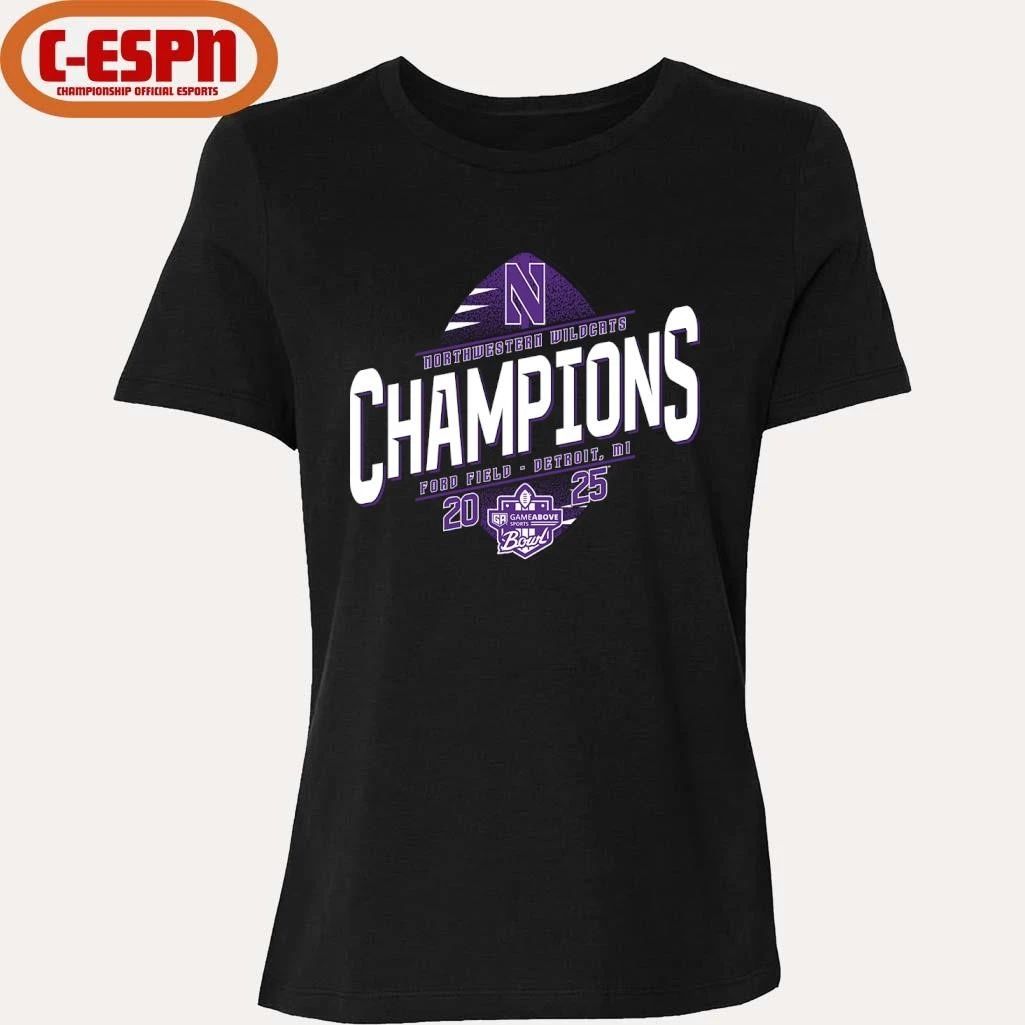 2025 GameAbove Sports Bowl Champions Northwestern Wildcats T-Shirt