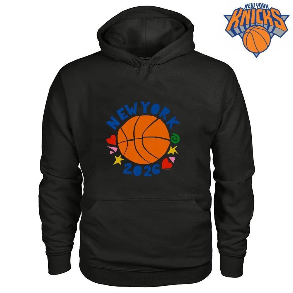 New York Knicks 2026 Basketball Love Heart Graphic Tee Shirt
