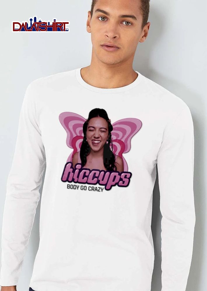 Hiccups Body Go Crazy Woman Tongue Out Pink Butterfly Wings shirt