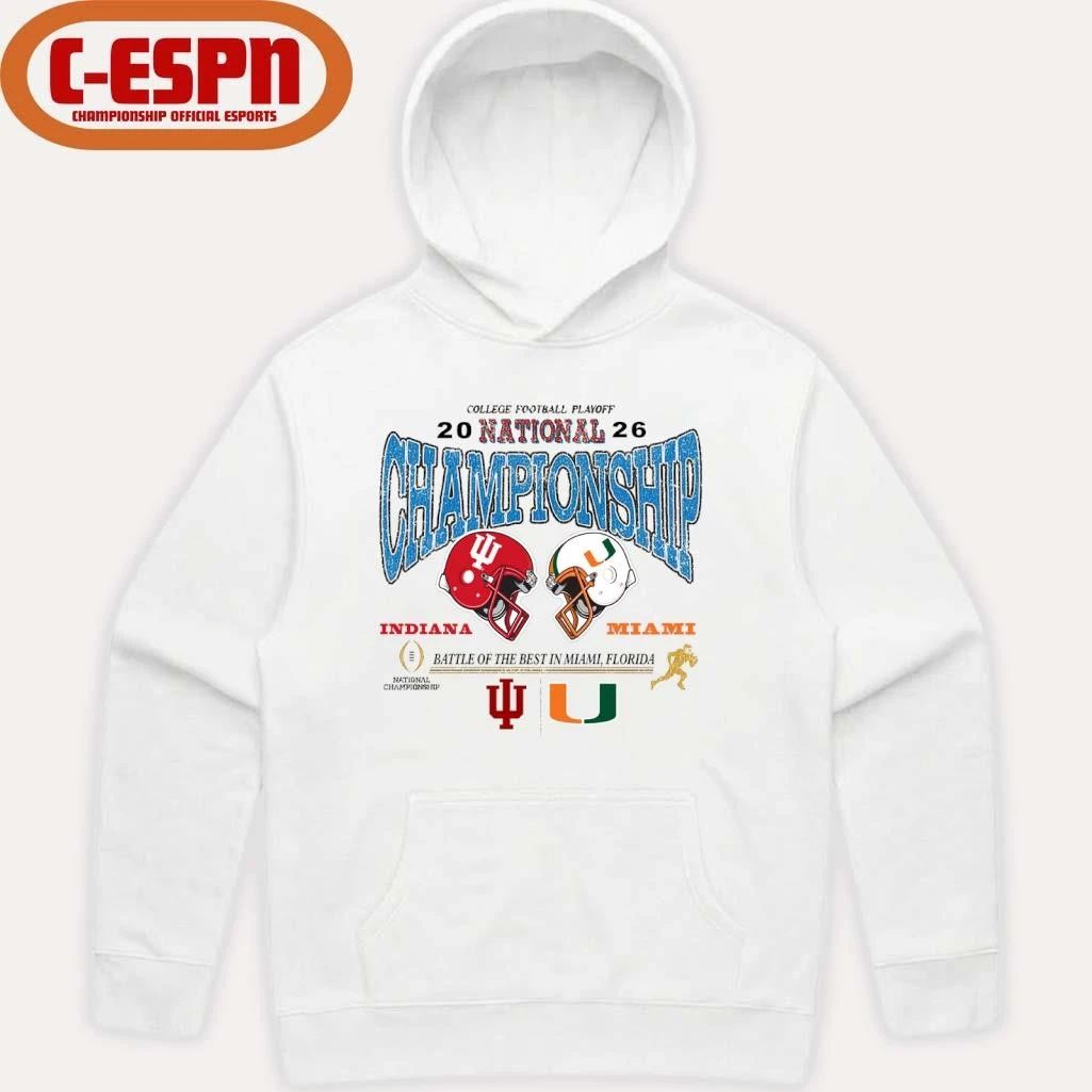 Indiana Vs Miami 2026 CFP National Championship T-Shirt