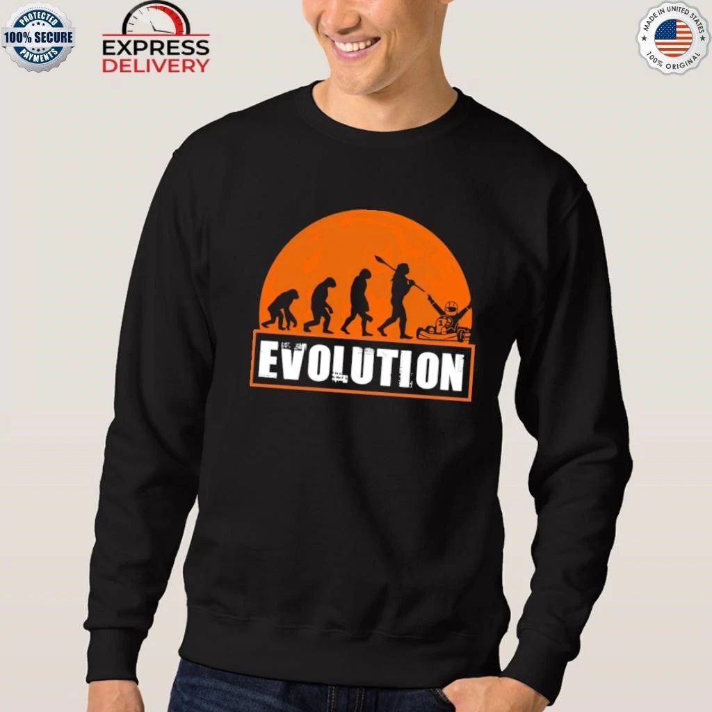 Go Kart Racing Funny Human Evolution Gift Shirt