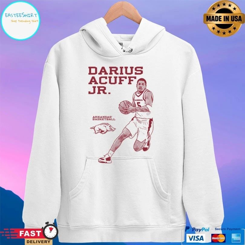 Darius Acuff Jr Monochrome Arkansas Razorbacks Men’s Basketball T-shirt