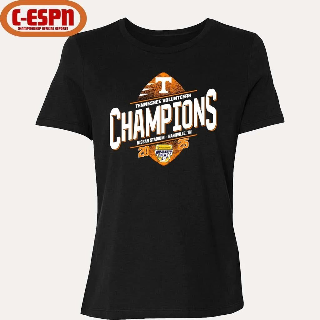 Tennessee Football 2025 Music City Bowl Champions T-Shirt