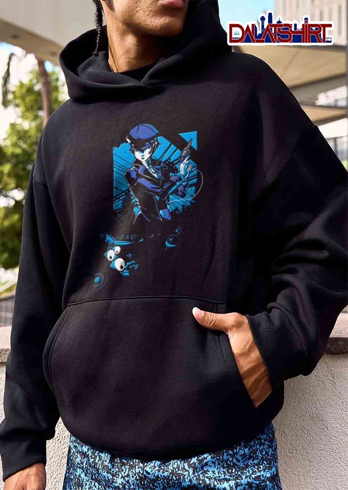 Persona Detective Character Pointing Revolver Shadows shirt