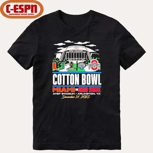 2025 Cotton Bowl vs. Miami Stadium Shirt