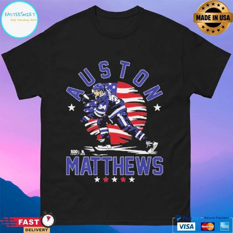 Toronto Maple Leafs Auston Matthews Toronto USA Flag Gold Medal 2026 T-shirts