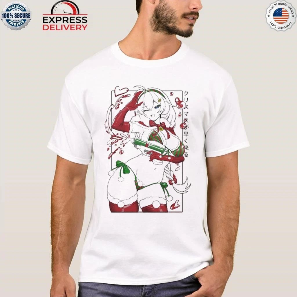 Gamer Supps Waifu July In Christmas Shirt