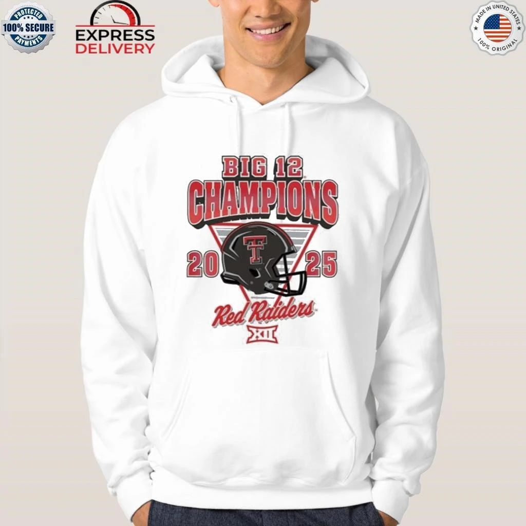 Red Raiders 2025 Big 12 Football Champions HELMET Shirt