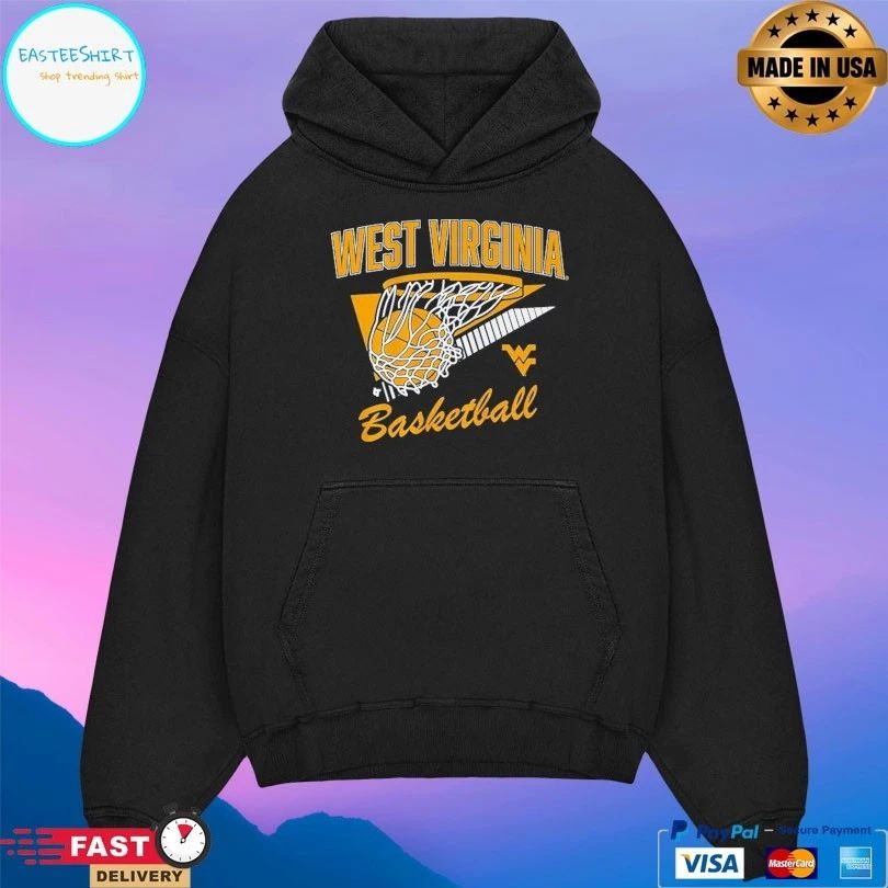 West Virginia Mountaineers Basketball Retro Swish T-shirts